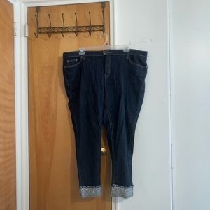 Avenue jeans with rhinestone bottom